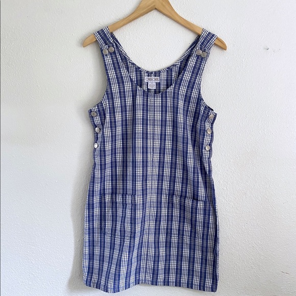 Floral Denim Dress Vintage 1990s Maxi Dress Cherokee Jumper Jean